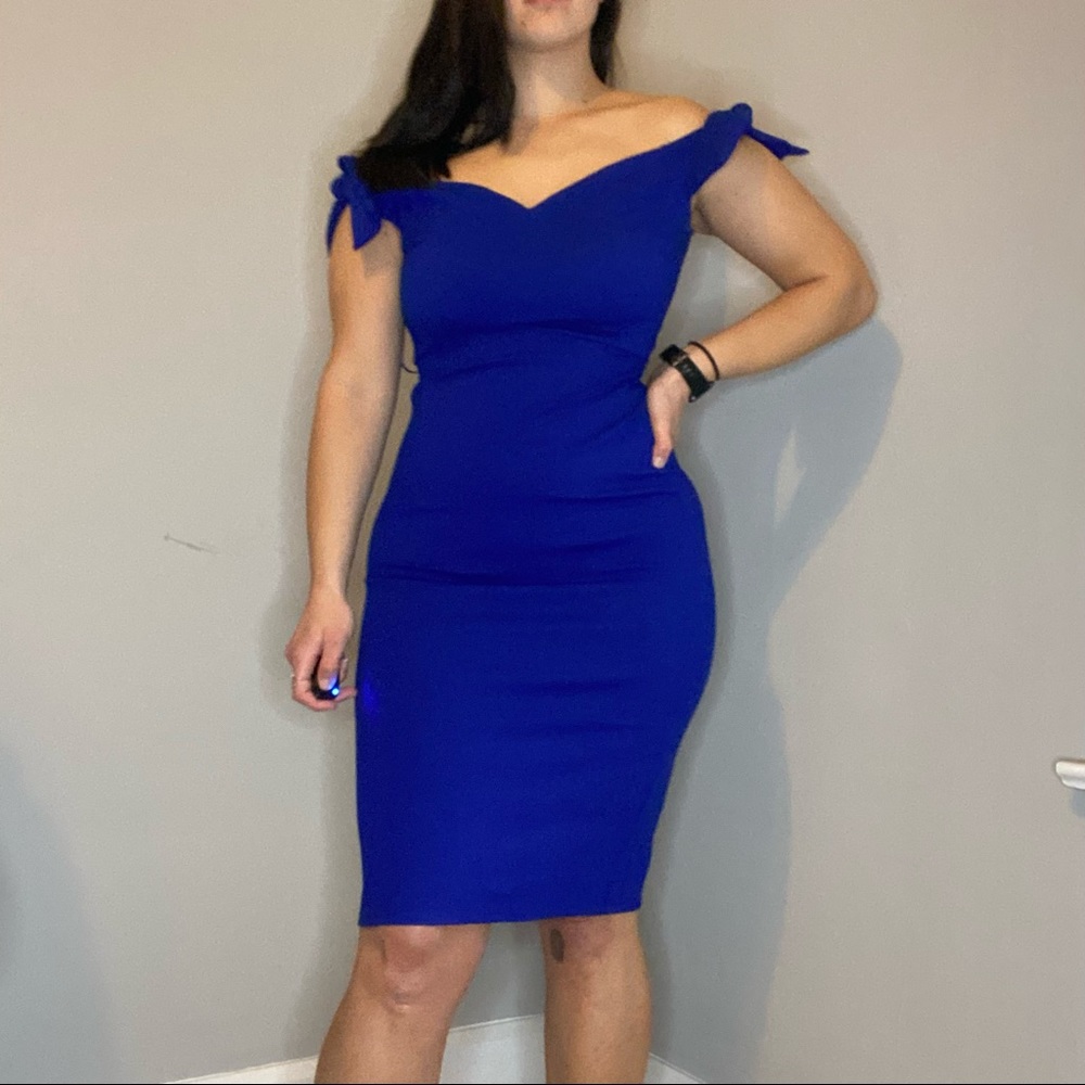 Superdown x Revolve Shae Off The Shoulder Cocktail Midi Dress Size Medium - Picture 8 of 15